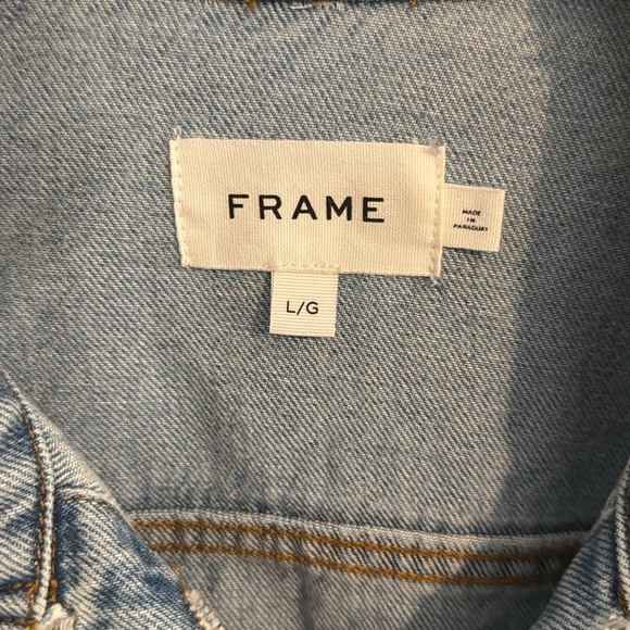 NEVER WORN FRAME DENIM VINTAGE CROP DENIM JACKET - Picture 2 of 4